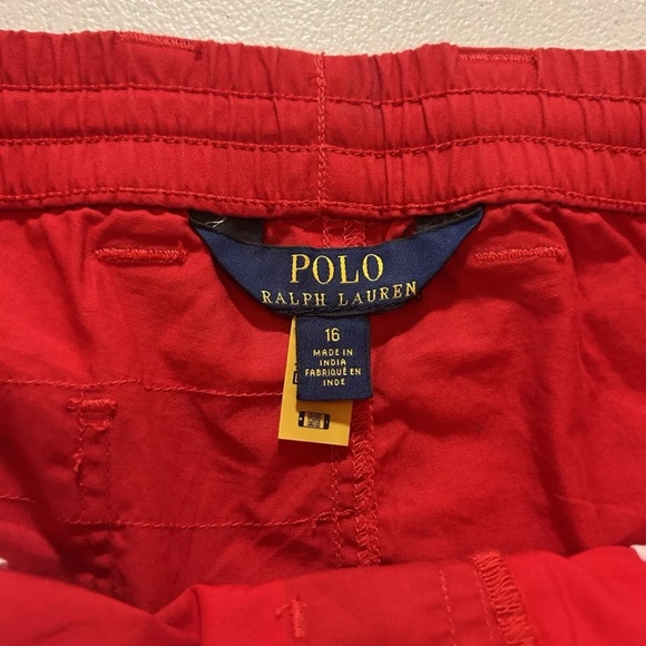 New POLO RALPH LAUREN Boys Shorts Sz 16 RED BLUE BIG PONY - Picture 5 of 9